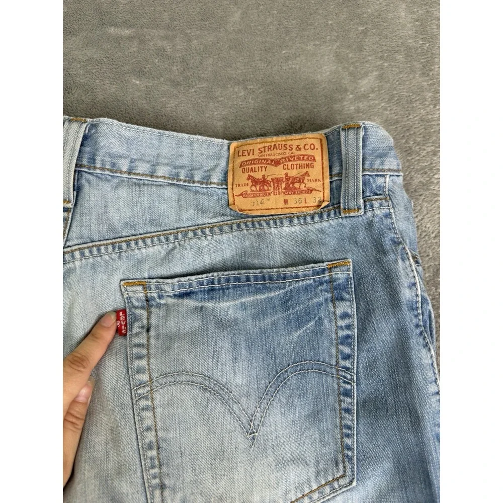 Levi's 514 Slim Straight Jeans Men's Size 36X32 Blue